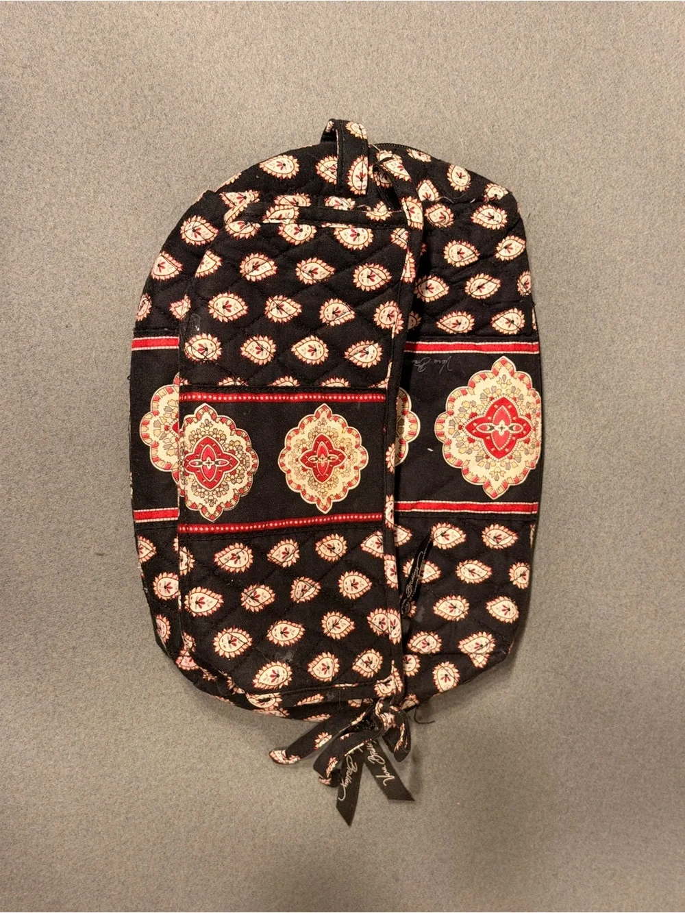 Vera Bradley Black Paisley Cosmetic Bag Set